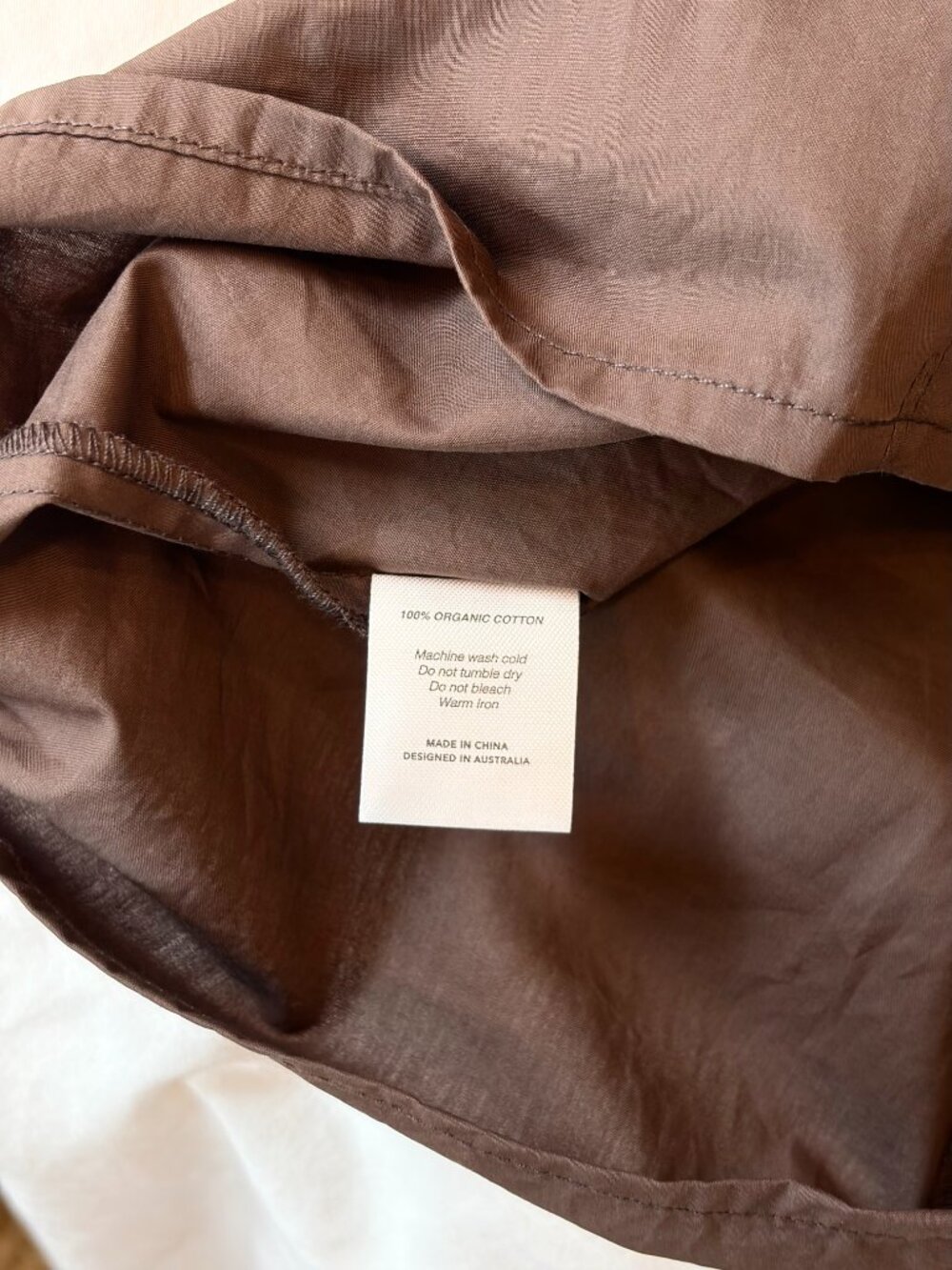 Women’s Brown Midi Slip Dress with Spaghetti Straps - Picture 5 of 5